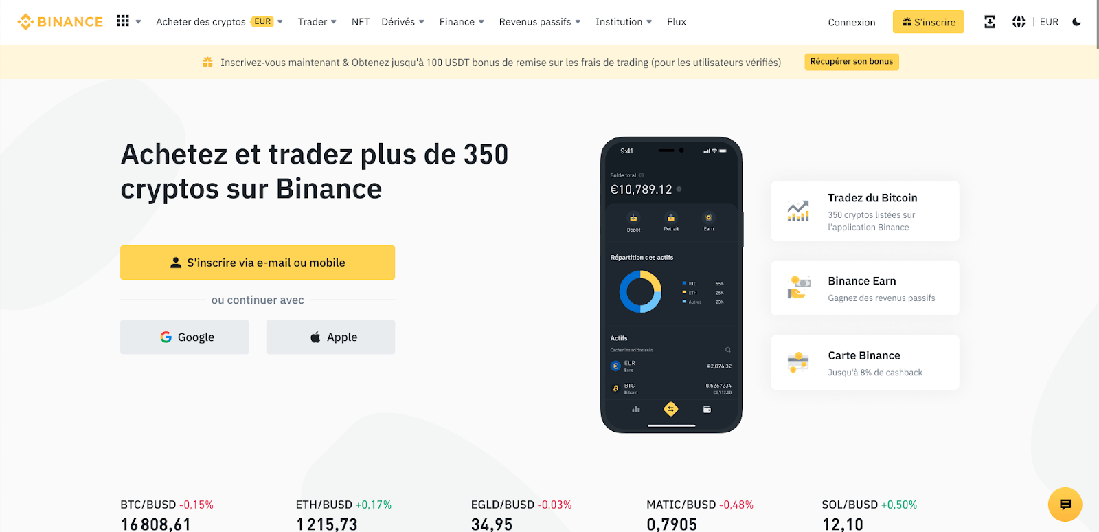 plateforme binance