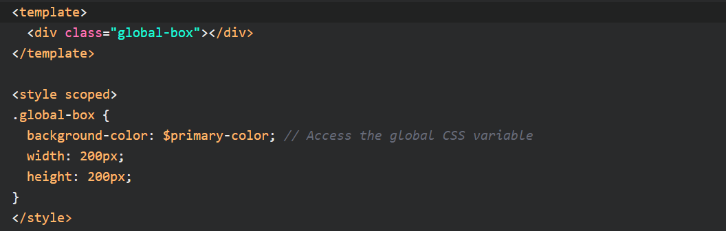 Vue Global CSS Variables Example 4