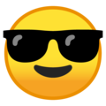 Smiling Face With Sunglasses on Google Android 8.1