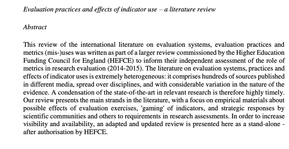Abstract of a literature review