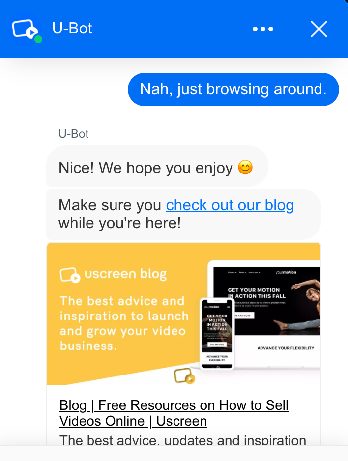 connect blog posts to your chatbot content strategy