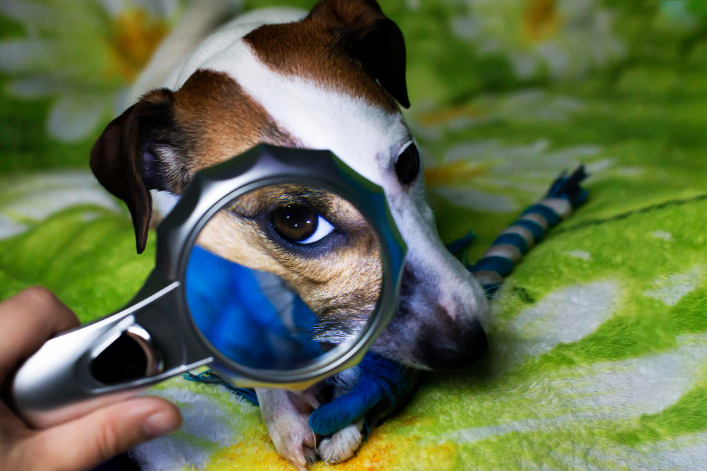 Dog eye inspection