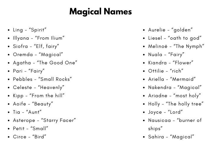 Magical Names