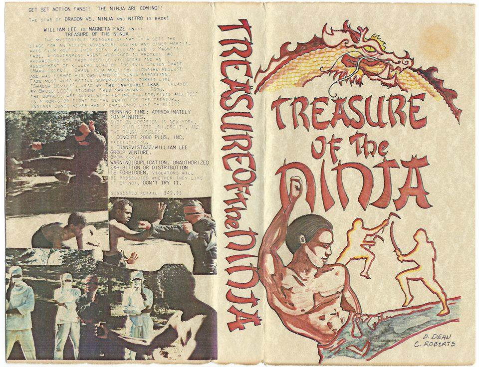 TREASURE OF THE NINJA VHS TAPE COVER