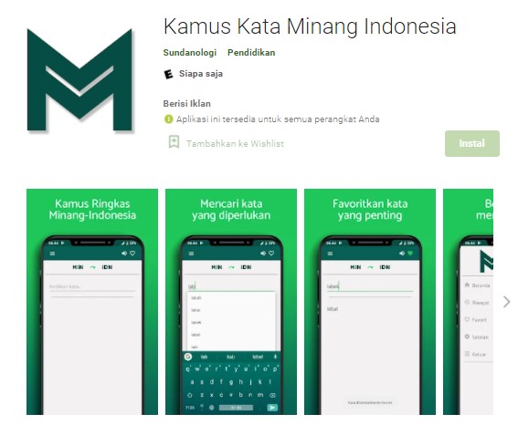 aplikasi translate Bahasa Minang