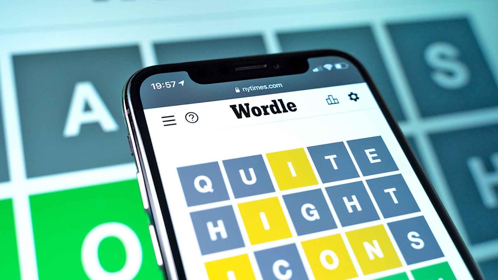 A cellphone with a crossword puzzle

Description automatically generated