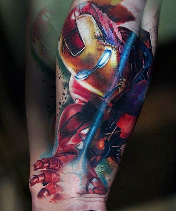 ลายสัก Marvelแขน
