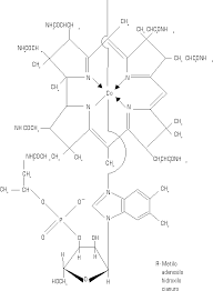 Resultado de imagem para vitamina b12 estrutura molecular