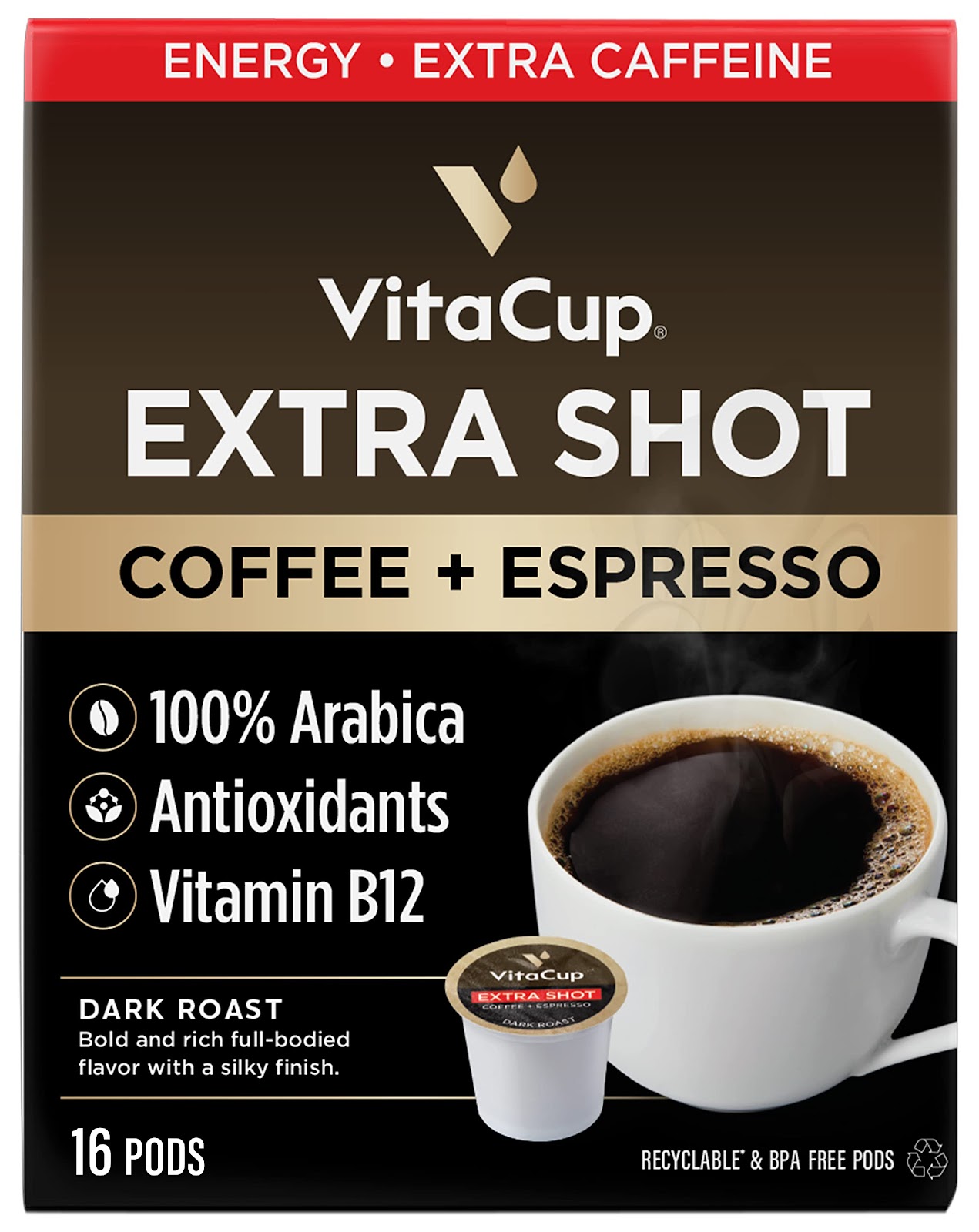 VitaCup Extra Shot Coffee Pods