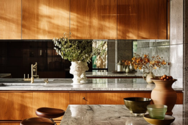 mirrored backsplash tiles in luxury kitchen remodel custom built