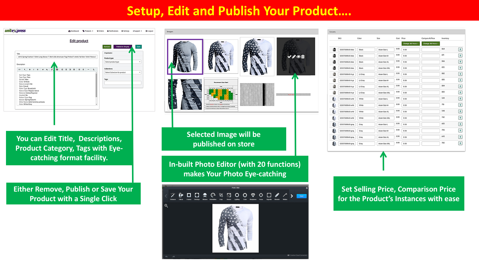 Setup & Edit Your Products before Publish