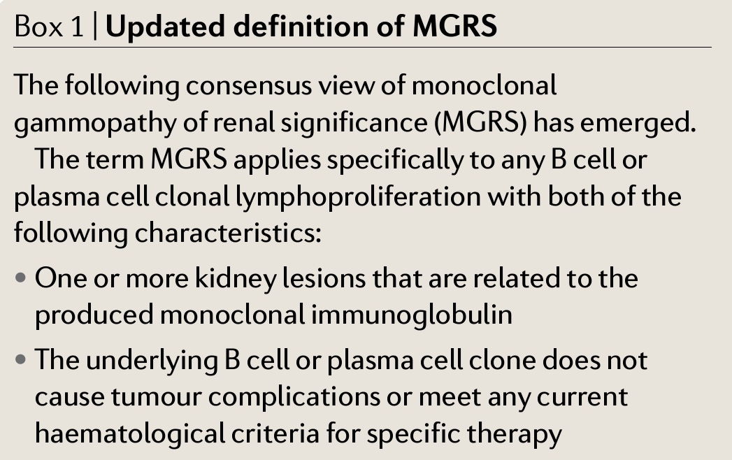 Monoclonal Gammopathy of Renal Significance (MGRS)