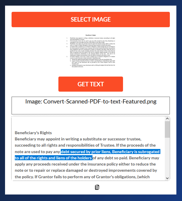 extract blurred images text using oce online