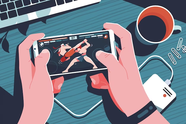 Illustration of a Java-powered mobile game in action