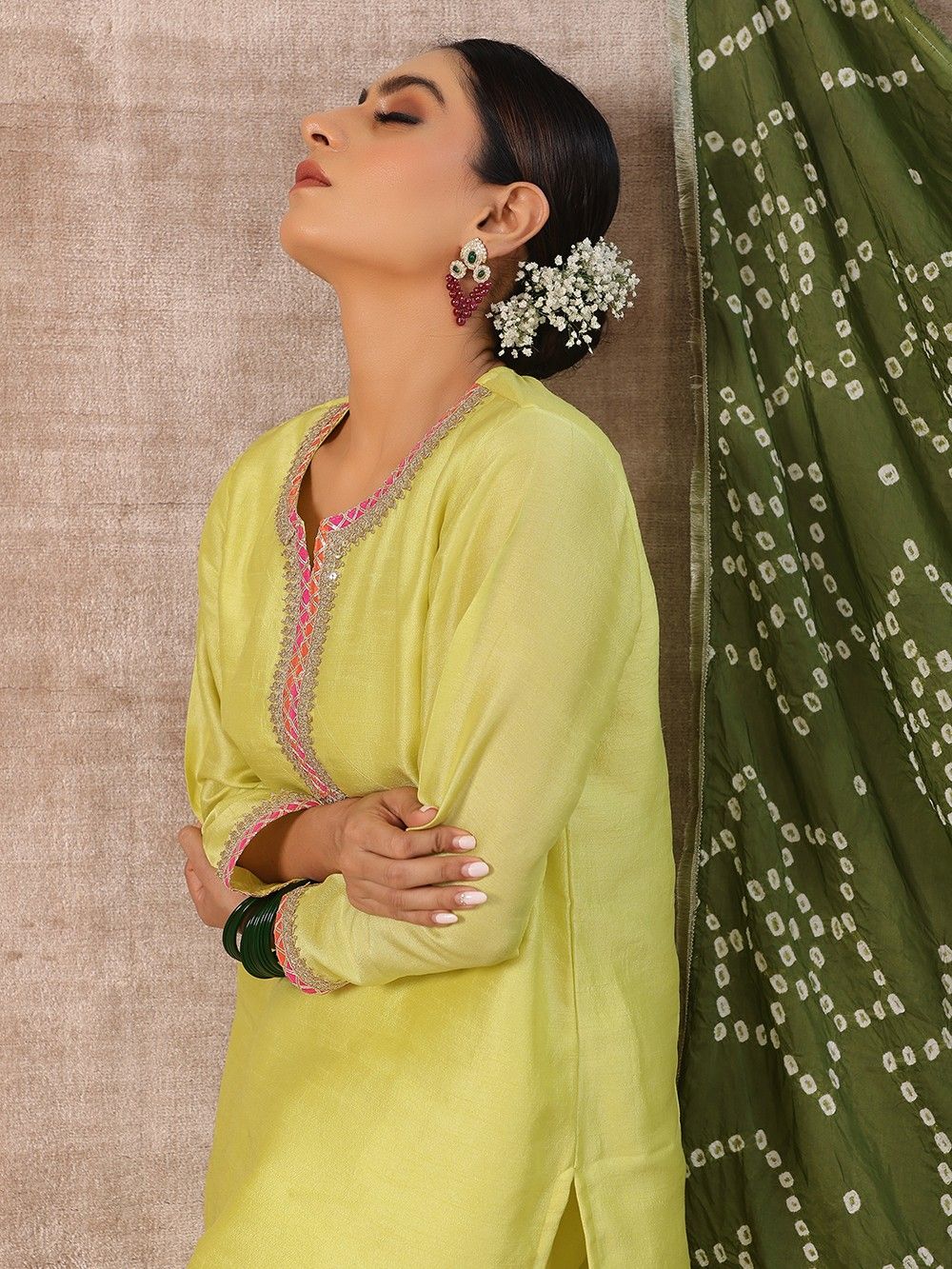 the loom - Lemon Yellow Silk Suit 
