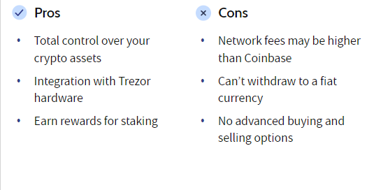 Pros and Cons of Exodus wallet