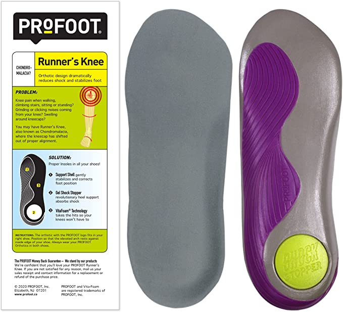 Profoot Runner's Knee Orthotic Insole, Women's 6-10