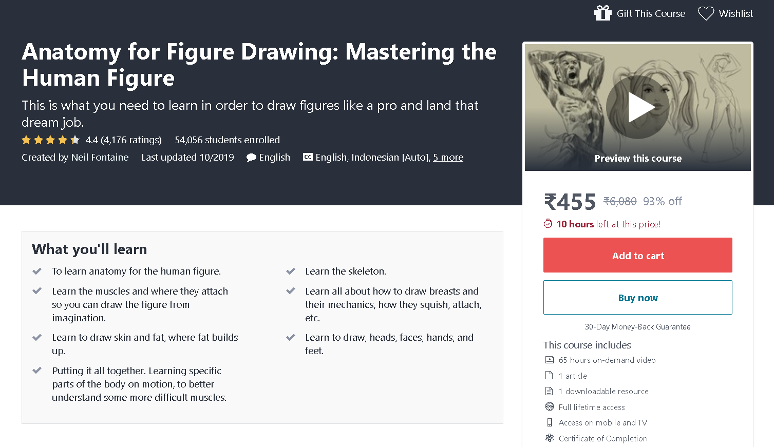 free figure drawing course