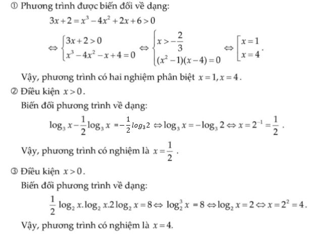 Ví dụ phương pháp giải chuyên đề phương trình mũ và logarit