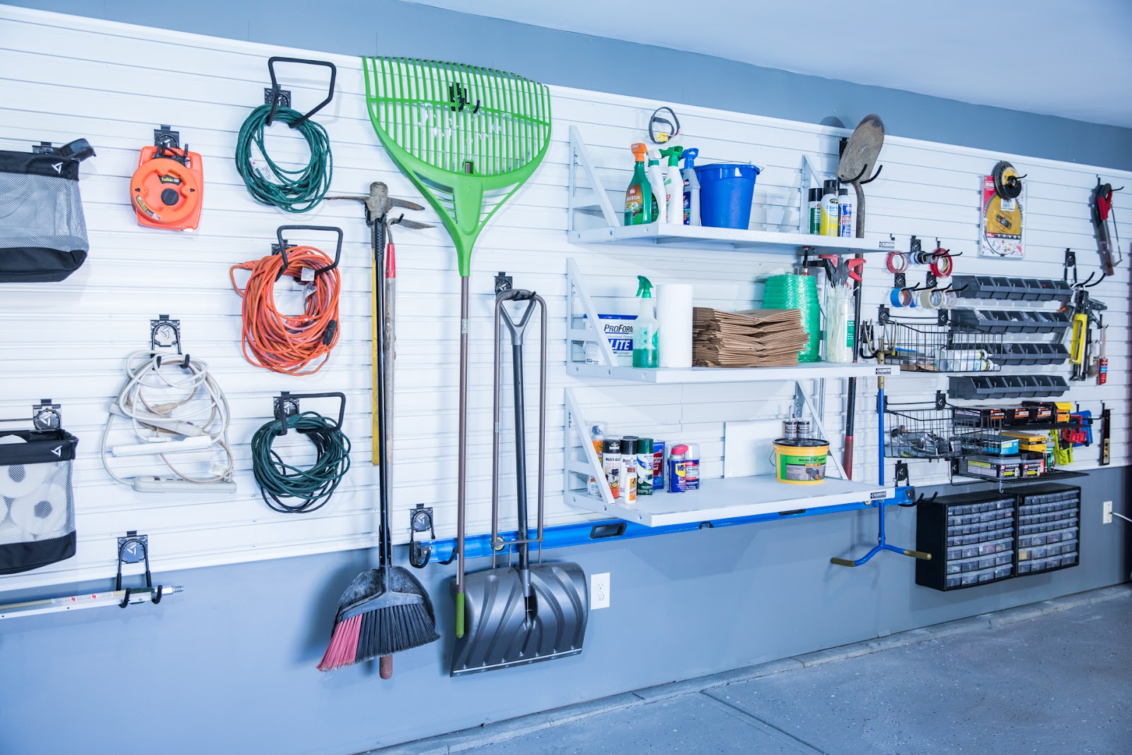 a well organized garage
