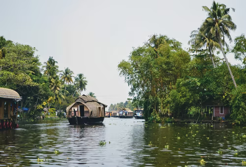 Backwaters of Kerala. Booking a house and floating among the coconut trees might be the most calming weekend getaways from Bangalore ever!
