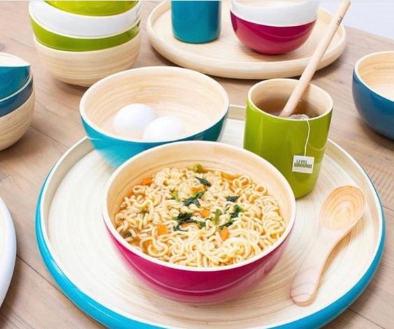 spun bamboo bowl