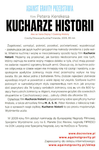 Tył ulotki filmu 'Kucharze Historii'