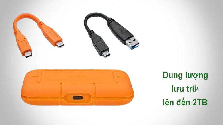 Ổ cứng gắn ngoài SSD LaCie Rugged Thunderbolt 3 2TB USB-C | Dung lượng lưu trữ 2TB