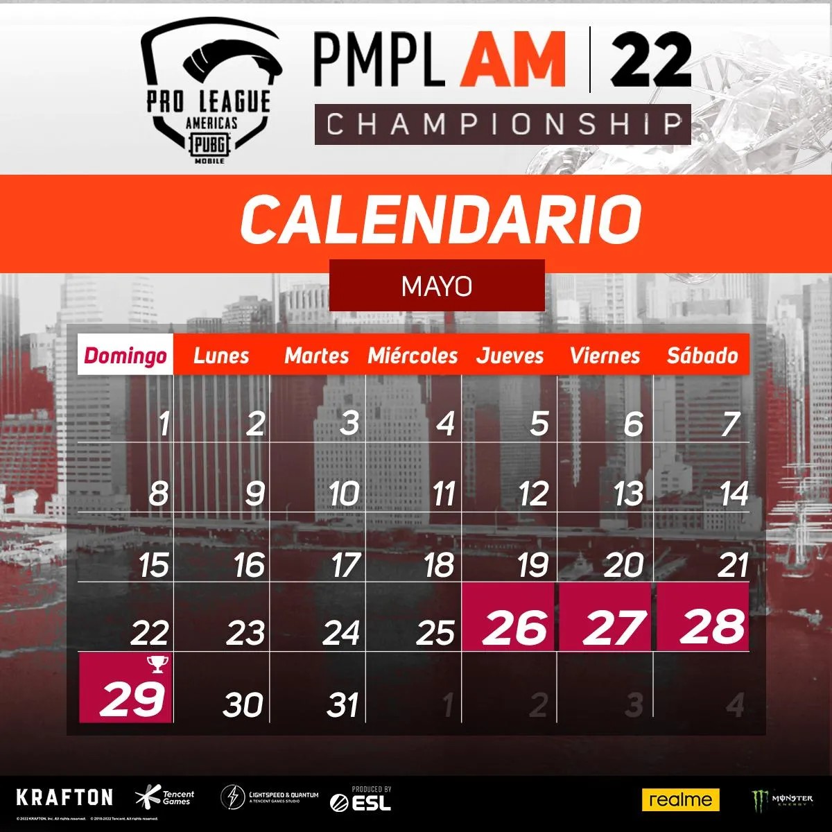 PUBG MOBILE Pro League Americas Championship Spring calendario
