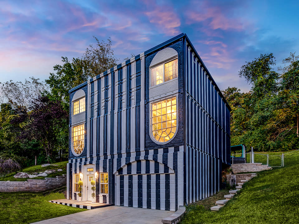A truly unique and artistic container home.