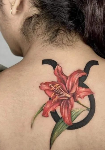 Flower Back Neck Tattoos