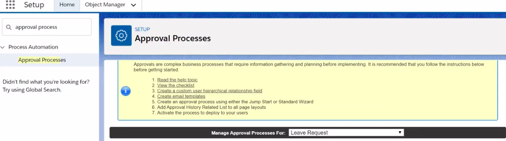 Salesforce Automation: Approval Processes Setup