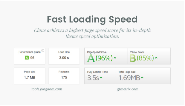 Ecommerce website theme fast loading speed