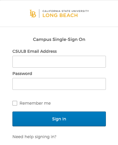 CSULB Email Address Password