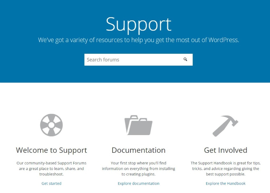 support wordpress