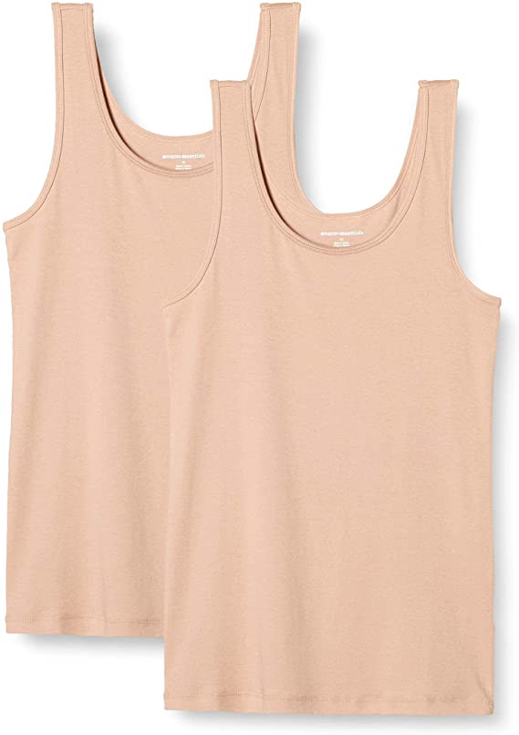 Amazon Essentials Women's Slim-Fit Tank, Pack of 2