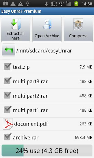 Easy Unrar, Unzip & Zip apk