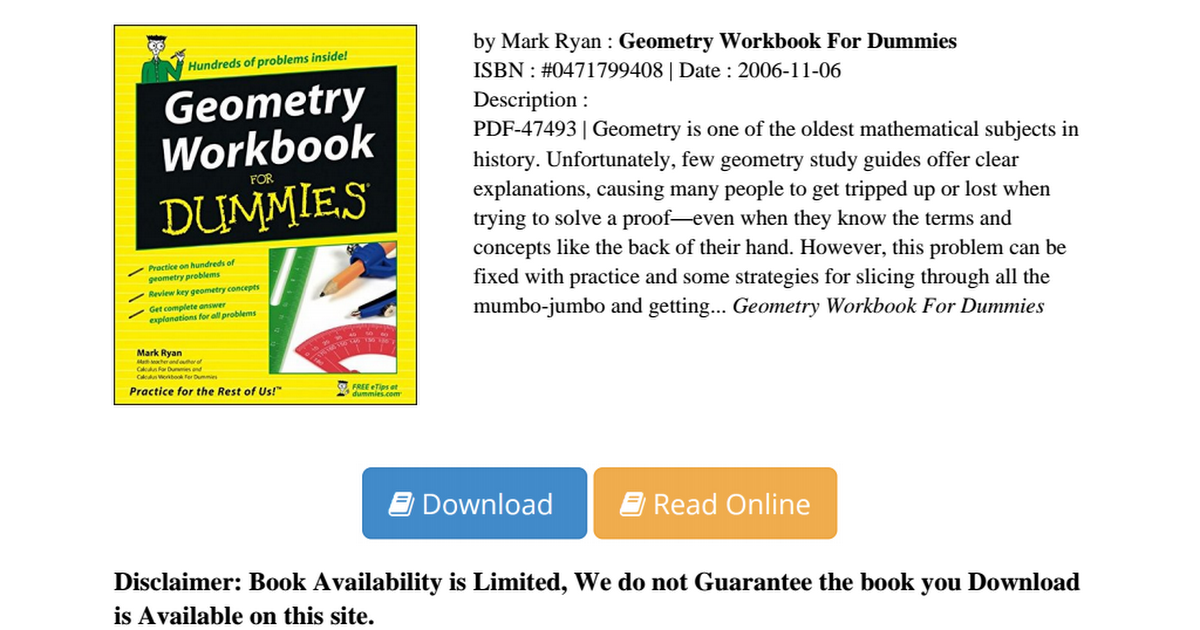 geometry for dummies pdf free download