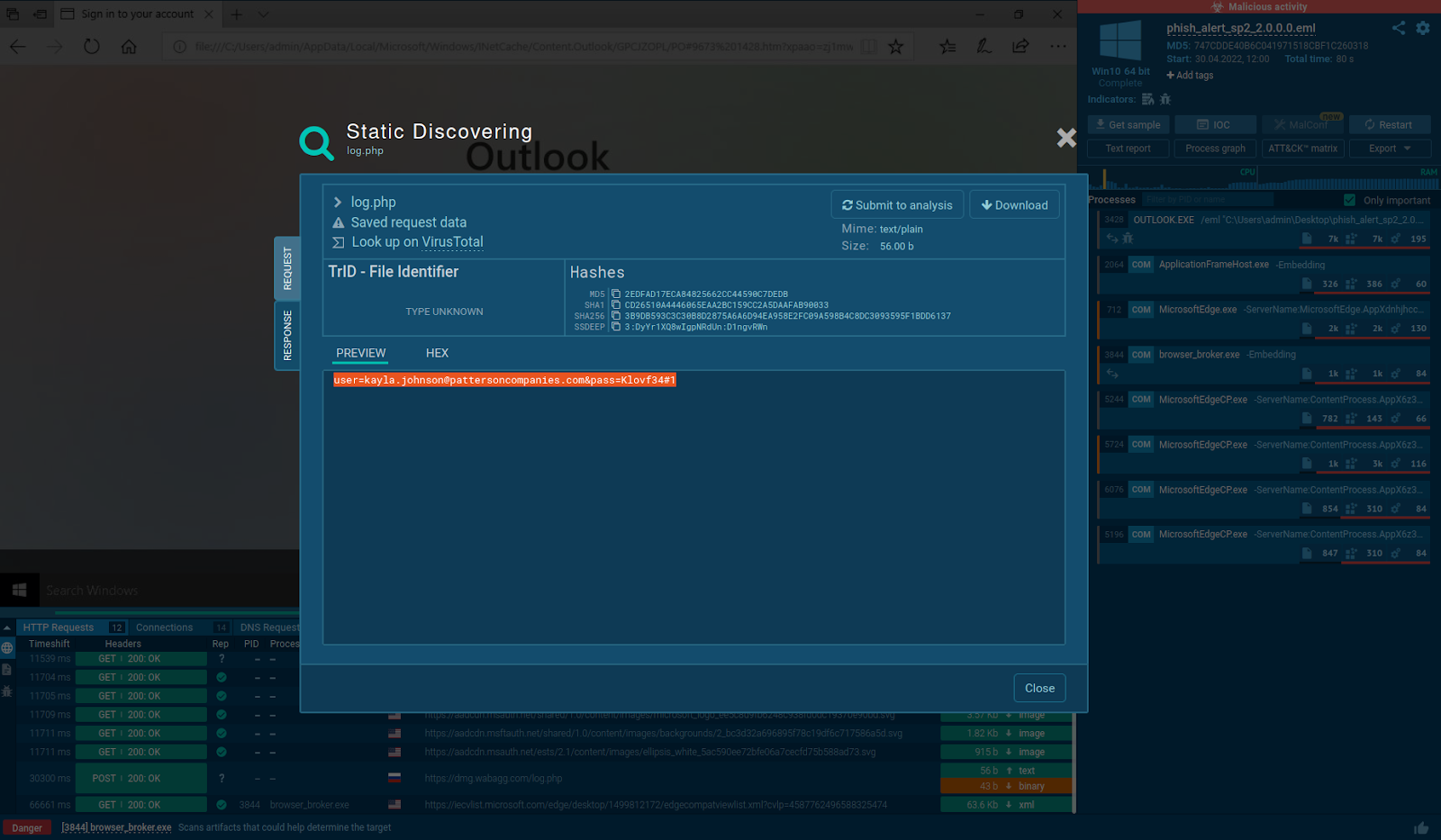  Decoded content of the packets 