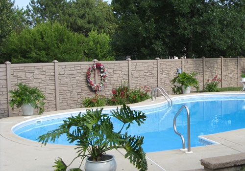 Concrete Wall Pool Fence