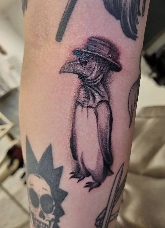 Tattoo Of Penguin Plague Doctor 