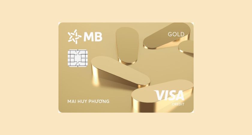 Ví dụ về mẫu thẻ visa credit ngân hàng MBBank