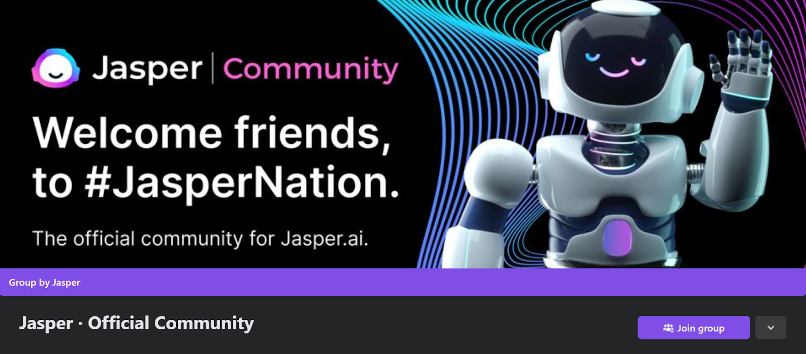 The Jasper Facebook group banner.