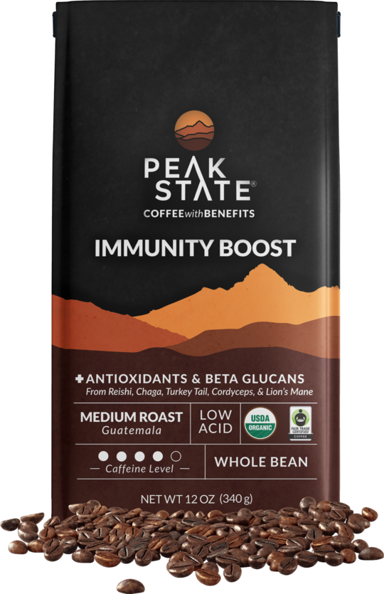 Peak State Immunity Boost coffee package