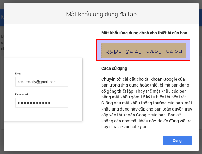 Tạo mật khẩu ứng dụng Gmail