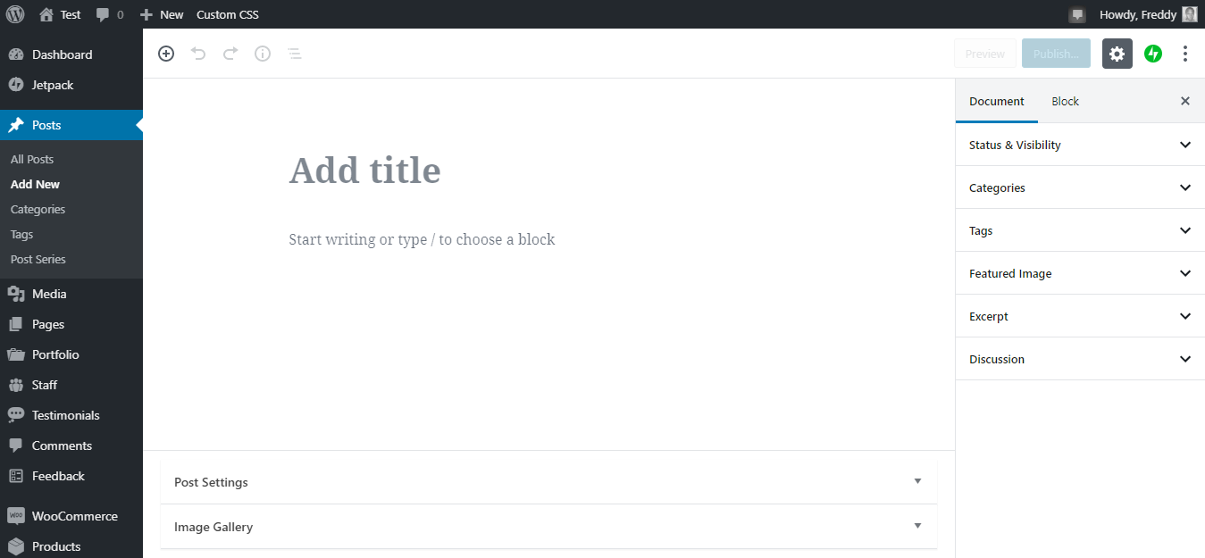 editor wordpress gutenberg