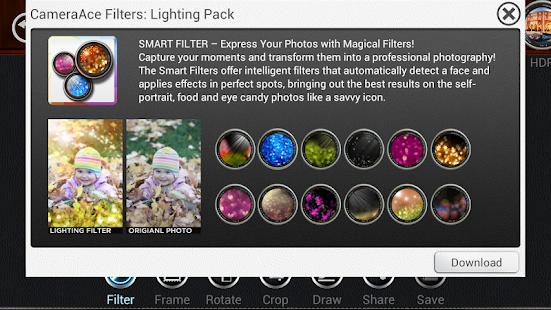 Free Download CameraAce Filter:Lighting Pack apk Free