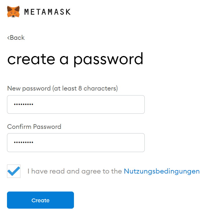 create MetaMask wallet to buy NFT with credit card