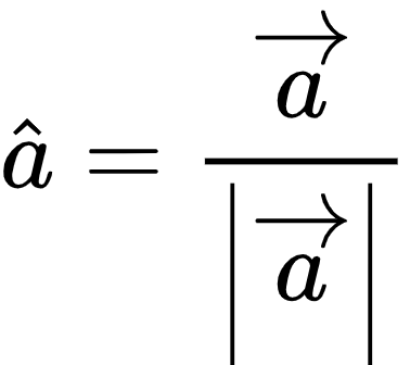 {"type":"align*","font":{"size":10,"family":"Arial","color":"#000000"},"id":"5-0","code":"\\begin{align*}\n{\\hat{a}}&={\\frac{\\overrightarrow{a}}{\\left|\\overrightarrow{a}\\right|}}\t\n\\end{align*}","ts":1604835507720,"cs":"8l+ucAsEJWG56M4oI8RDIw==","size":{"width":62,"height":56}}