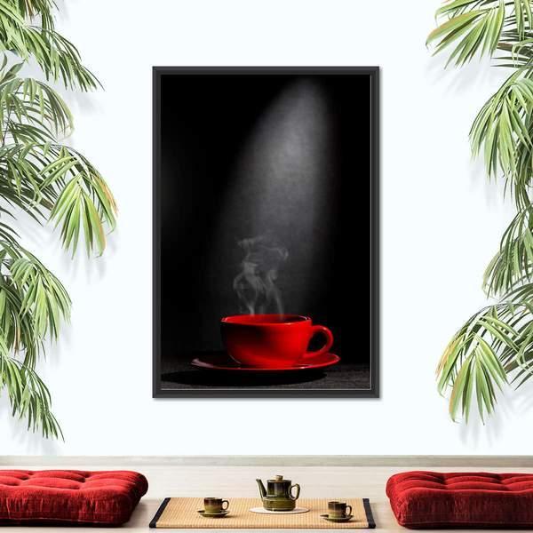 Steaming Coffee Cup Multi Panel Canvas Wall Art
